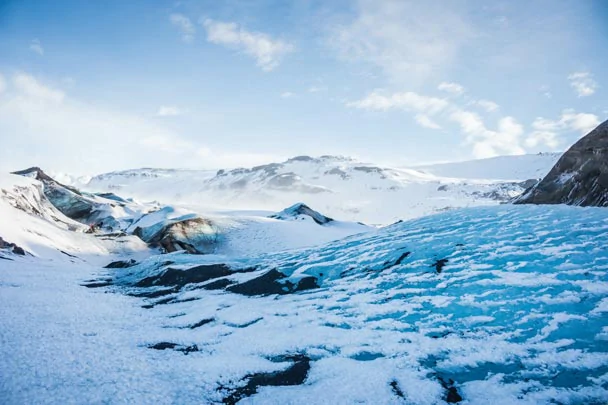 Le glacier Myrdalsjökull sur la cote sud islandaise