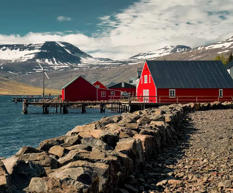 Les maisons rouges de Eskifjordur