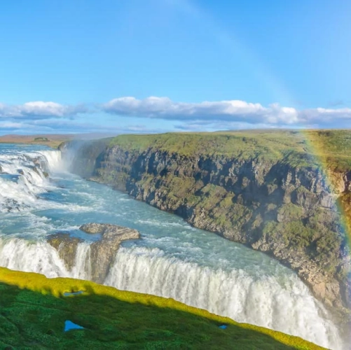 L'arc-en-ciel des chutes de Gullfoss