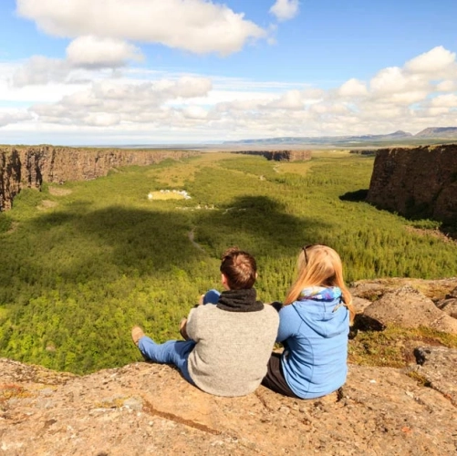 Panorama du canyon d'Asbyrgi