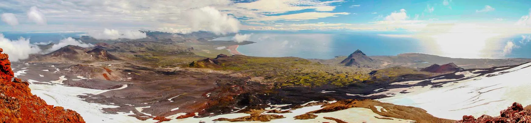 Sublime vue panoramique depuis le glacier Snaefellsjökull