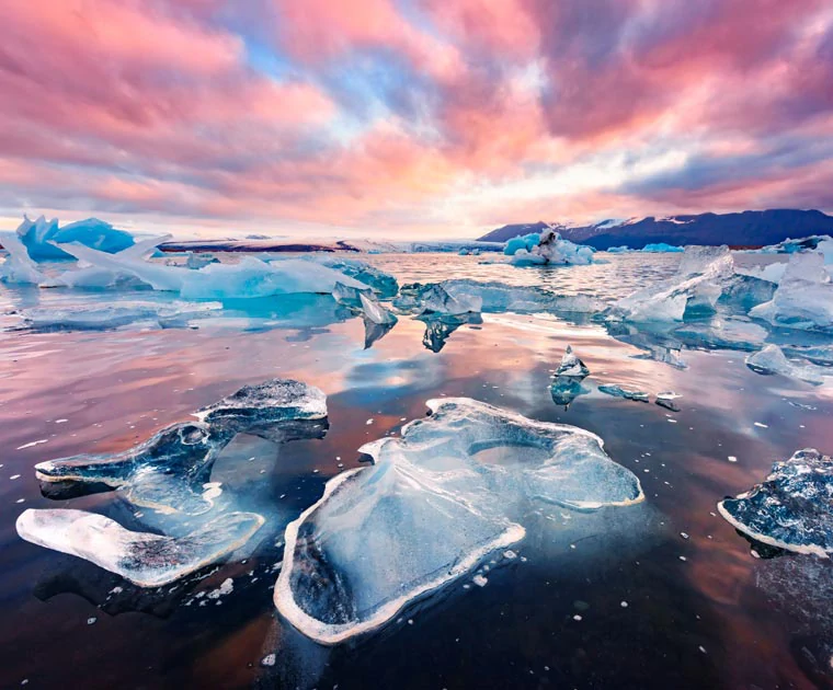 Les blocs de glace du lagon de Jokulsarlon